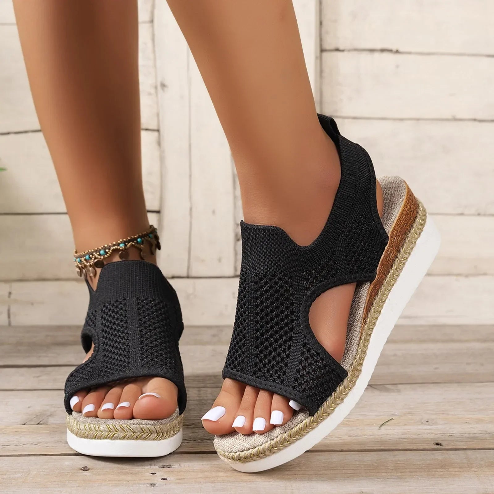 Hanne | Stilvolle und Modische Sandalen mit Dicker Sohle - Komfortable Damen Sandalen