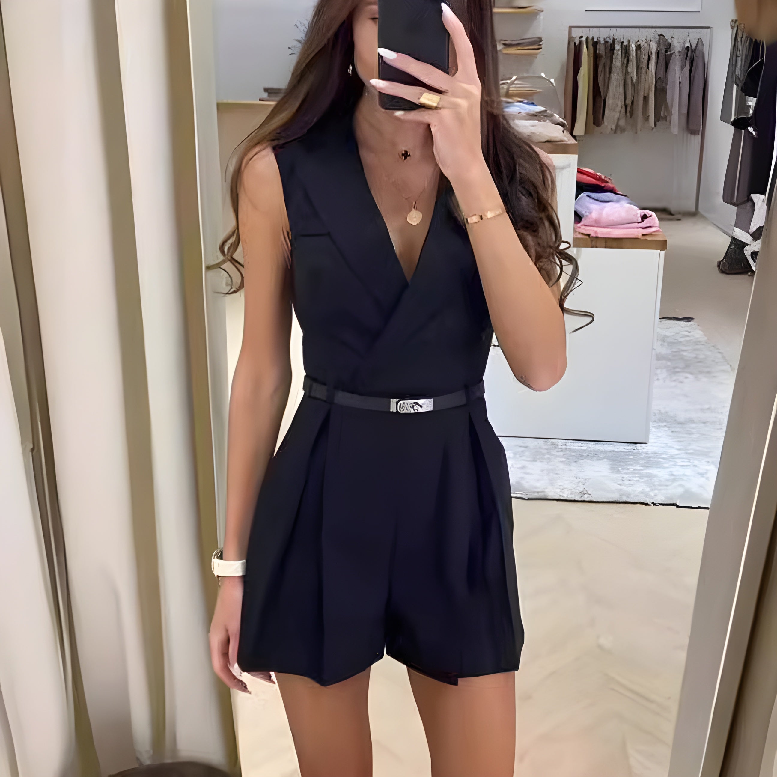 Mae - Stylischer Ärmelloser Jumpsuit