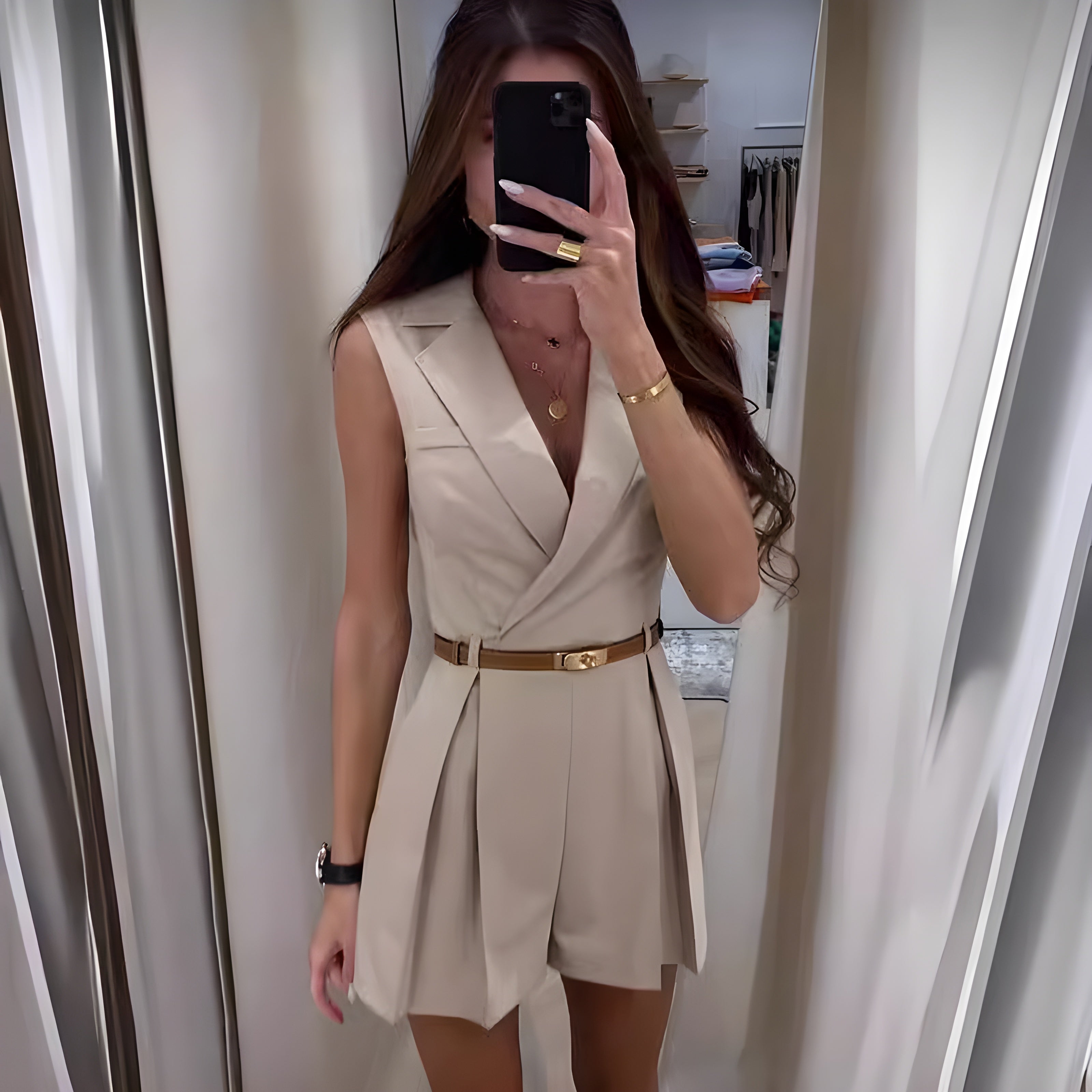 Mae - Stylischer Ärmelloser Jumpsuit