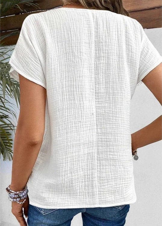 Sophie | Bluse mit Atmungsaktivem Stoff und Eleganter Knopfdetails für Damen