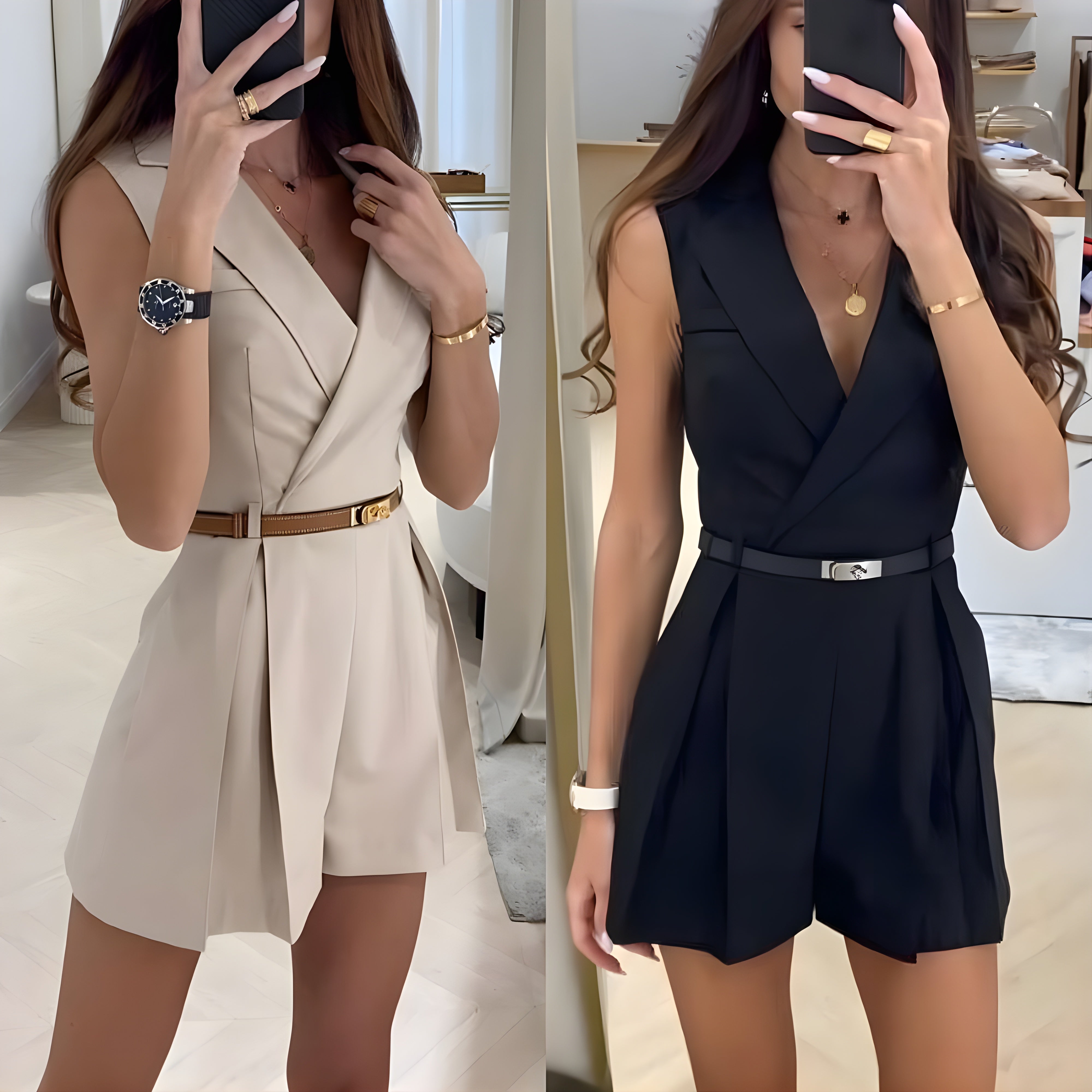 Mae - Stylischer Ärmelloser Jumpsuit