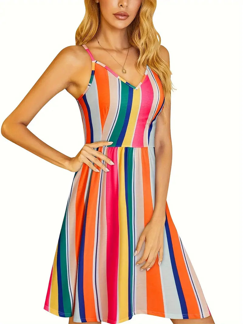 Liana | Ärmelloses Sommerkleid mit Atmungsaktivem Stoff und Floralem Design für Frauen