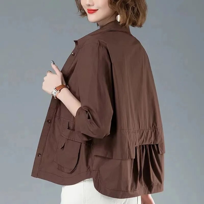 Oversized Jacke - Lockere Passform - Taschen - Oberbekleidung - Damenjacke