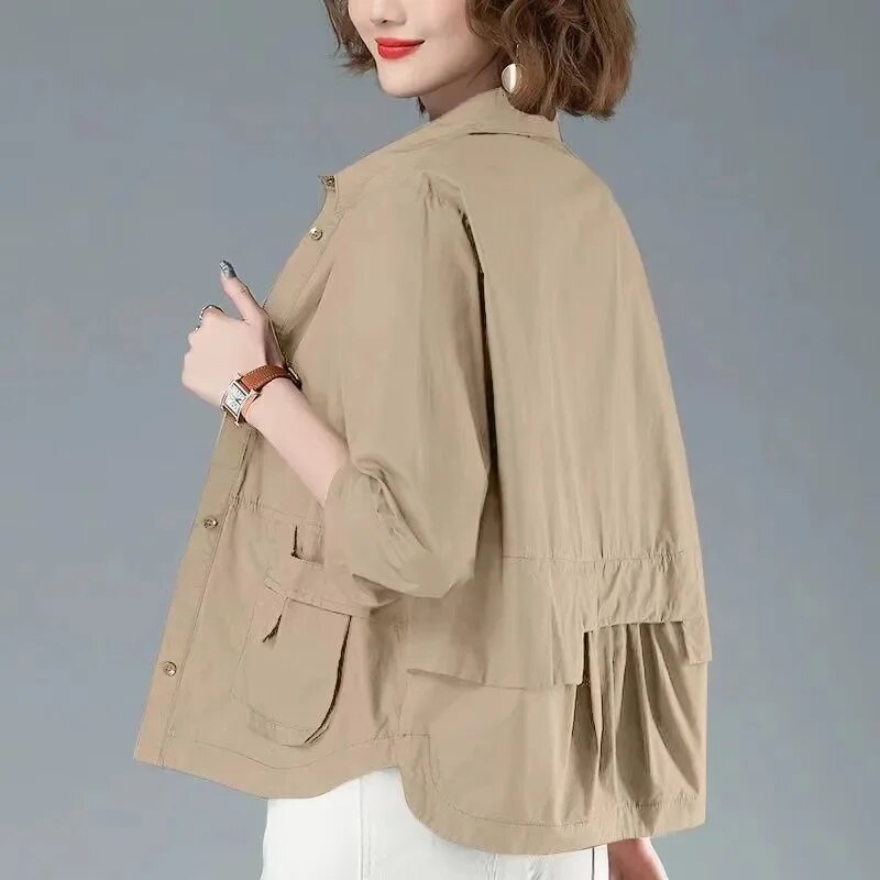 Oversized Jacke - Lockere Passform - Taschen - Oberbekleidung - Damenjacke