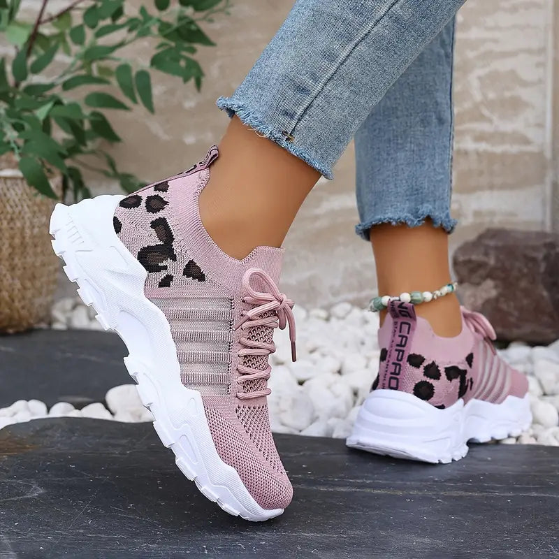 Leonie | Bequeme Laufschuhe mit Leopardenmuster