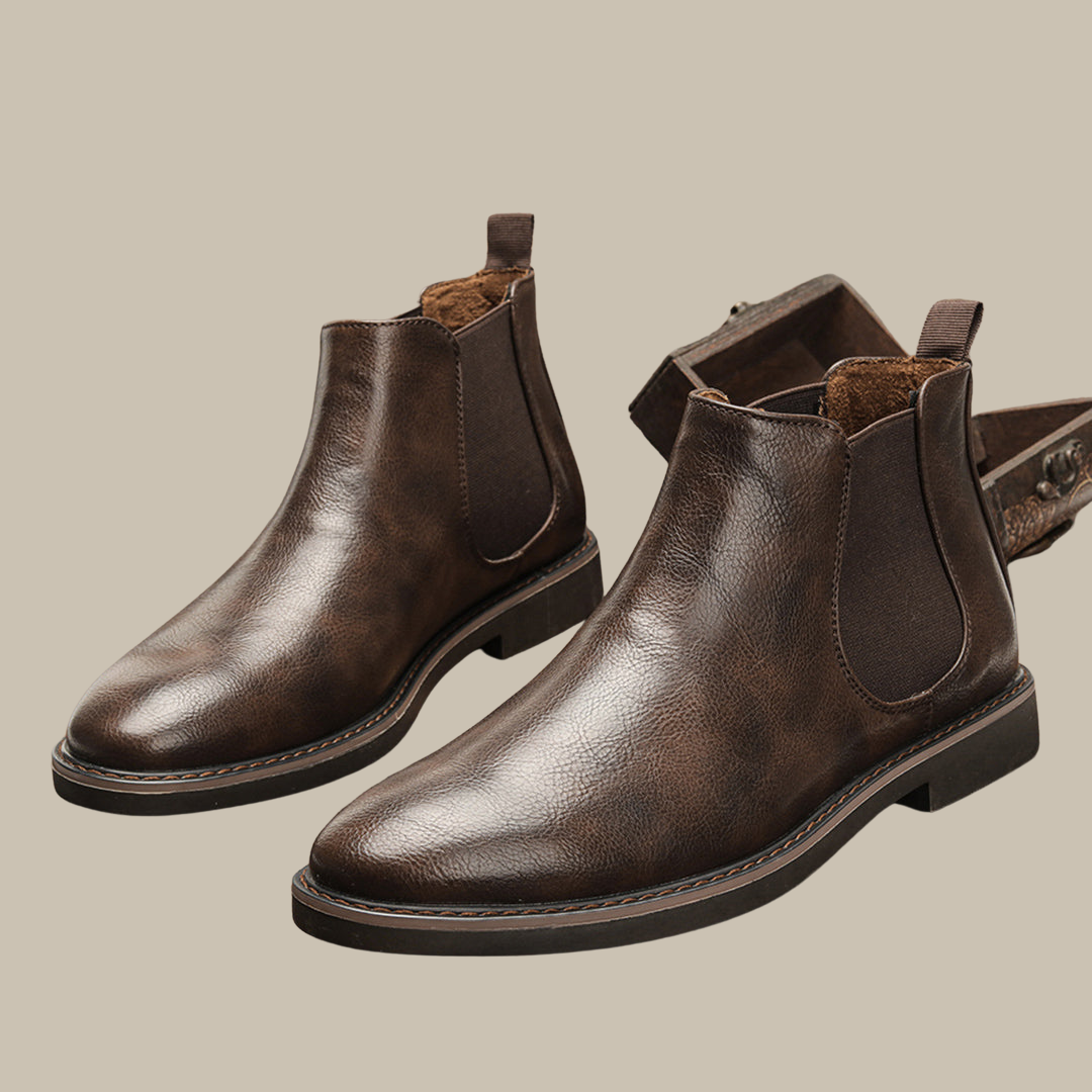 Brendan-Boots | Stilvolle leder Schuhe für Herren mit Absatz