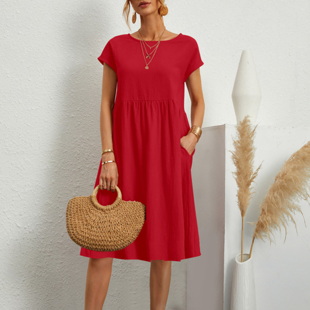 Lia | Sommerkleid mit Leichtem Stoff und Seitentaschen für Frauen