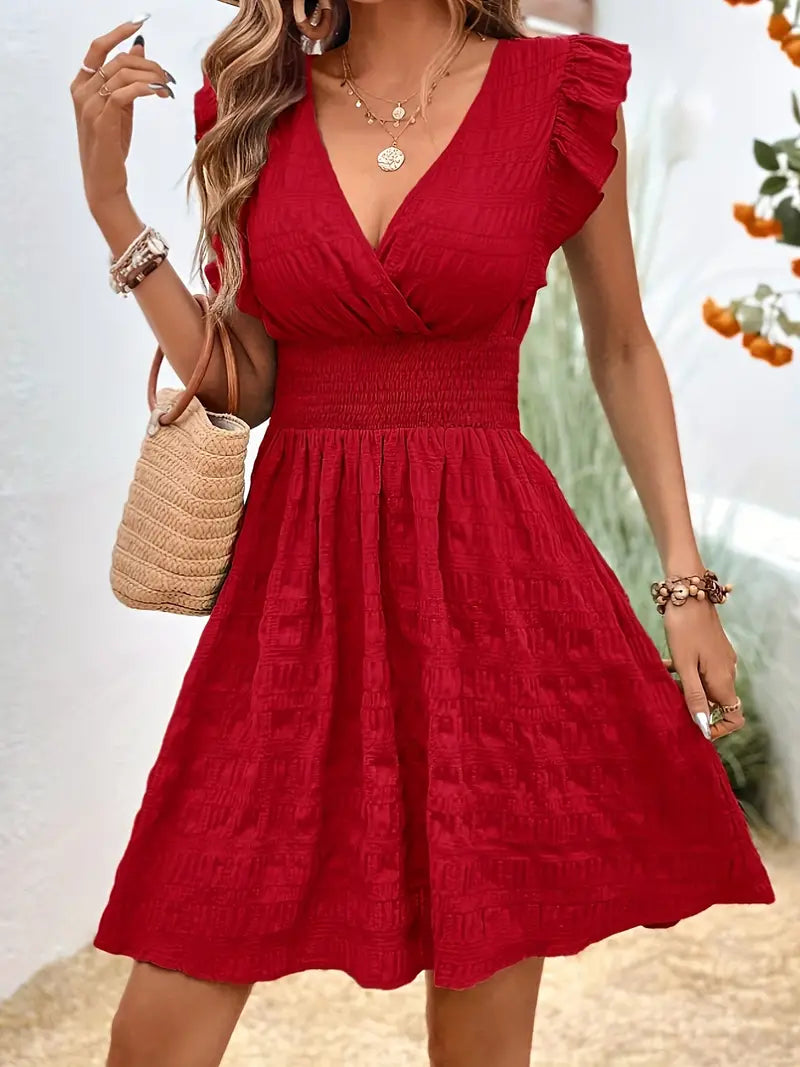 Livia | Faltenkleid mit Leichtem Stoff und Eleganten Details für Frauen