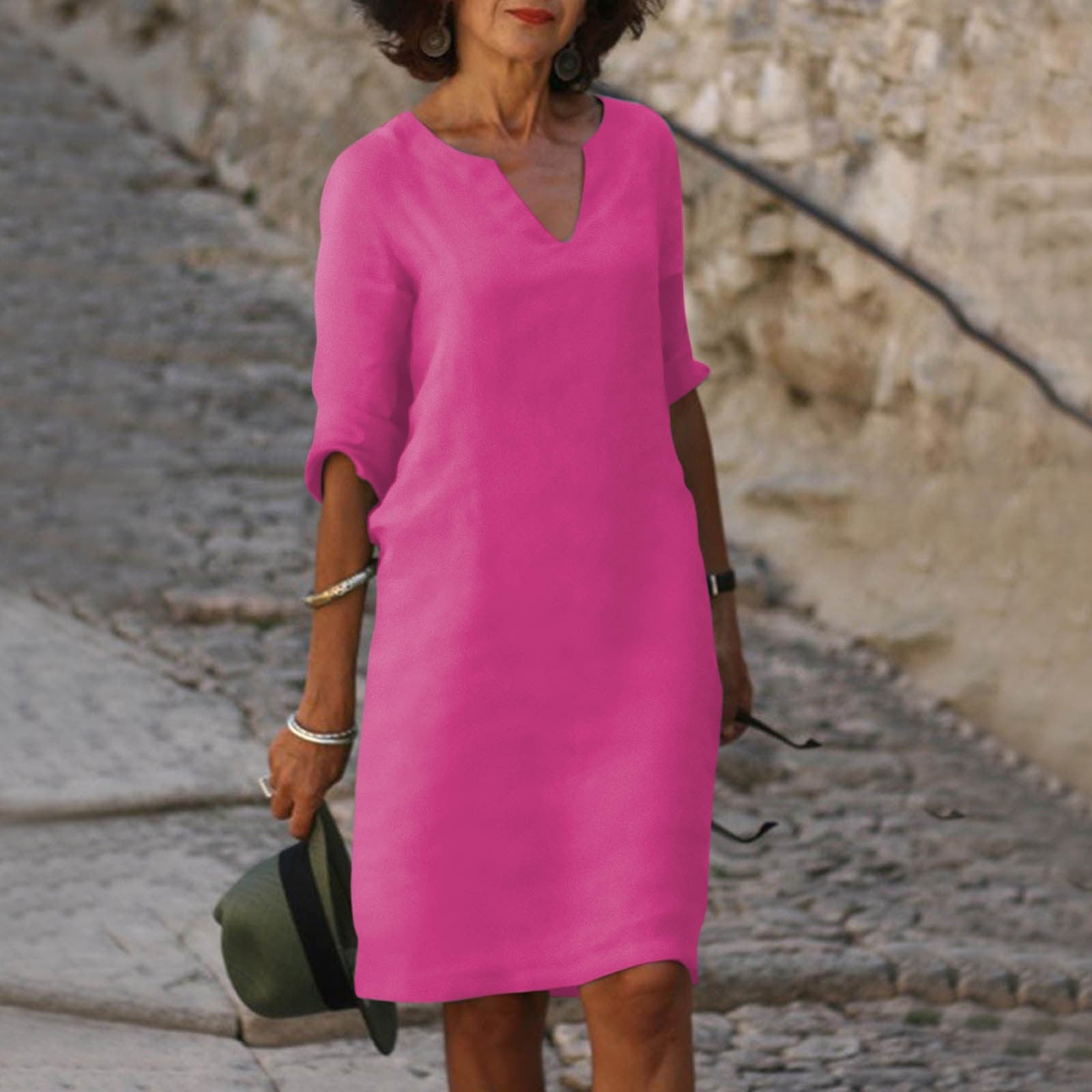 Livia | Sommerkleid mit Leichtem Stoff und V-Ausschnitt für Damen