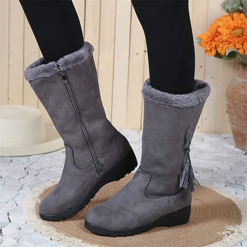 Lutsie | Trendige Fransen-Schneestiefel für Damen