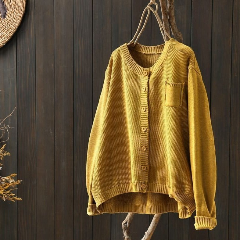 Livia | Cardigan mit Weichem Stoff und Ballonärmeln für Damen