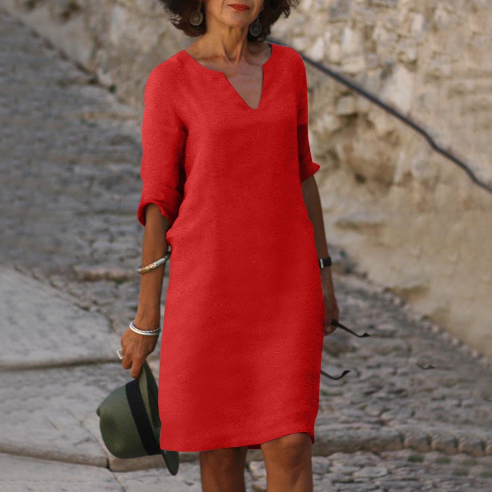 Livia | Sommerkleid mit Leichtem Stoff und V-Ausschnitt für Damen