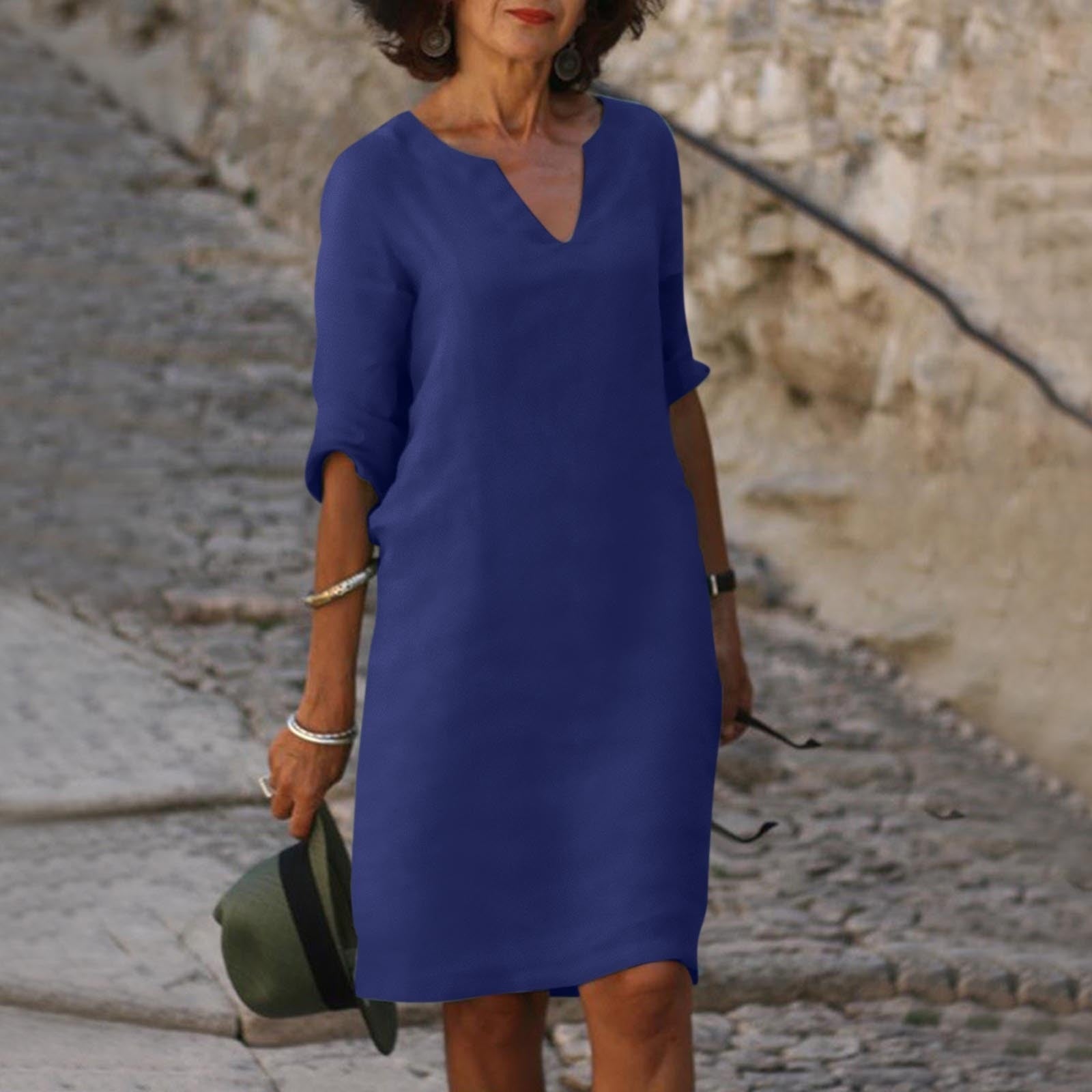 Livia | Sommerkleid mit Leichtem Stoff und V-Ausschnitt für Damen