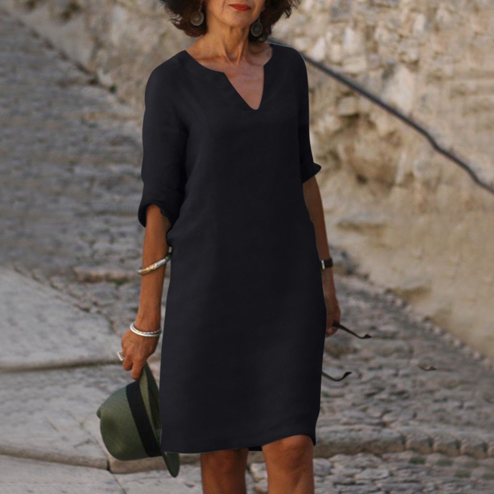 Livia | Sommerkleid mit Leichtem Stoff und V-Ausschnitt für Damen