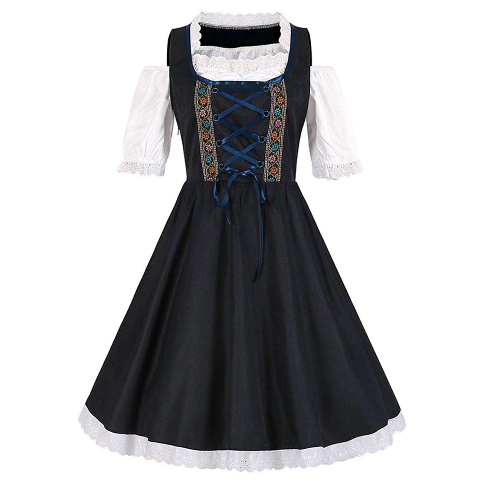 Amalia | Dirndl-Kleid mit Exquisiter Stickerei und Fließendem Rock für Damen