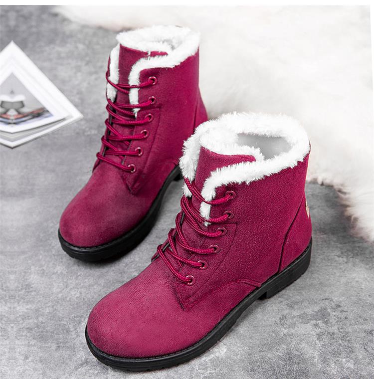 Kurzana | Kurze Veter Stiefeletten mit Imitatpelz