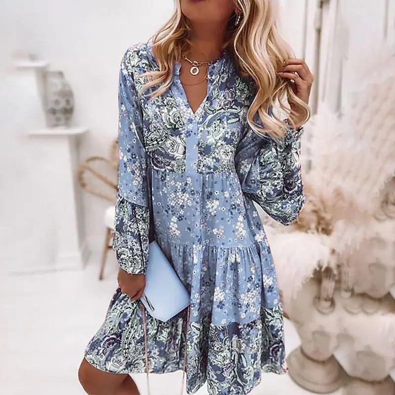 Liora | Sommerkleid mit Atmungsaktivem Stoff und Verspieltem V-Ausschnitt für Frauen