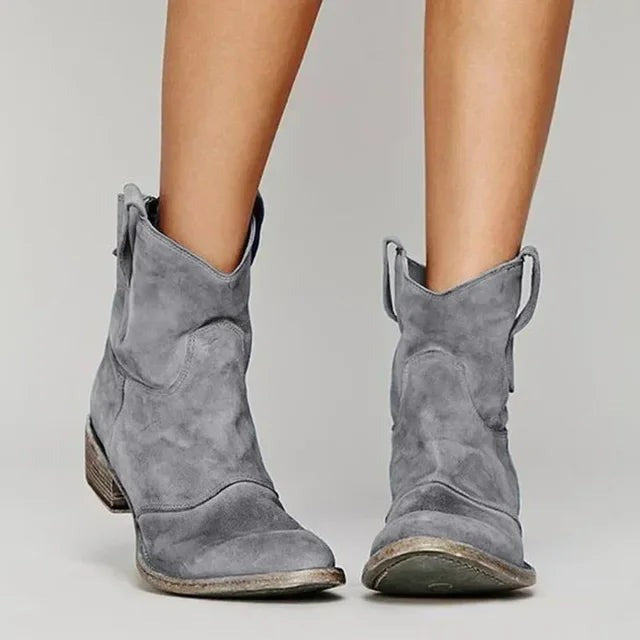 FIONA - WESTERN-STIEFELETTEN AUS VELOURSLEDER