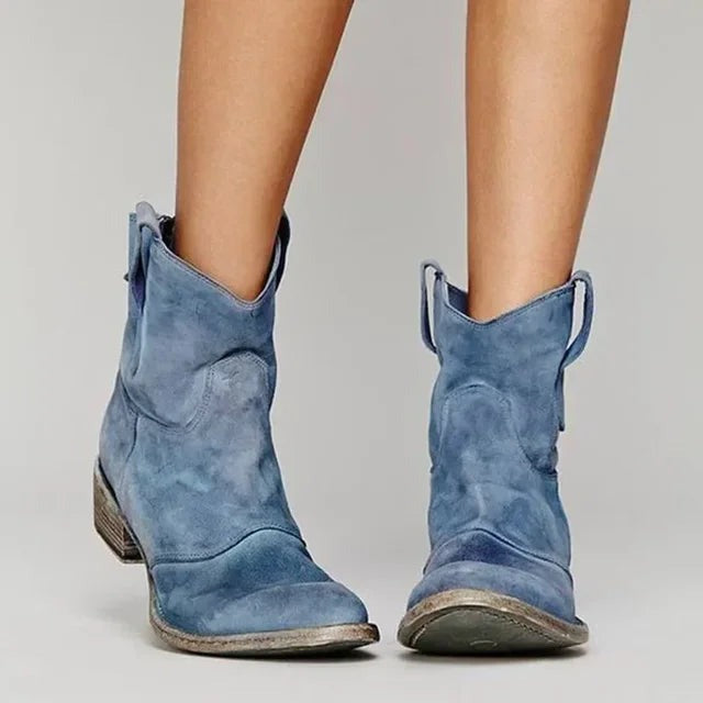 FIONA - WESTERN-STIEFELETTEN AUS VELOURSLEDER