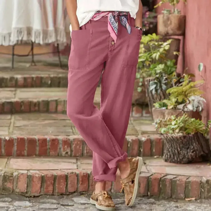 BETTINA - WEITE HOSE MIT KNÖPFEN