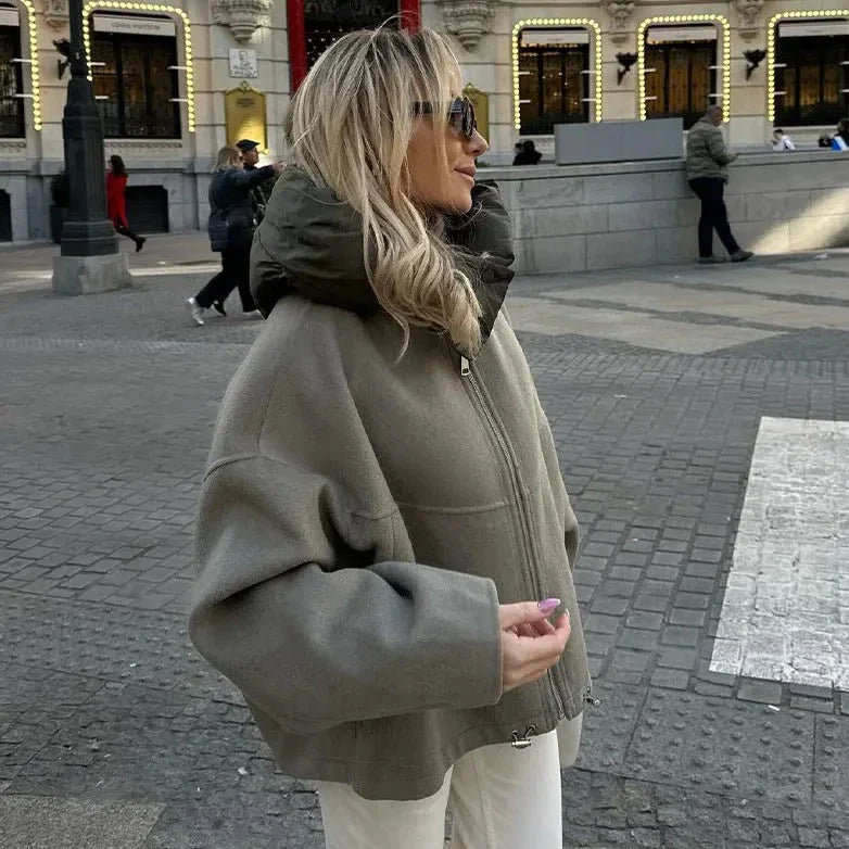 Heather - Lässige lockere Frauen Kapuzenjacke