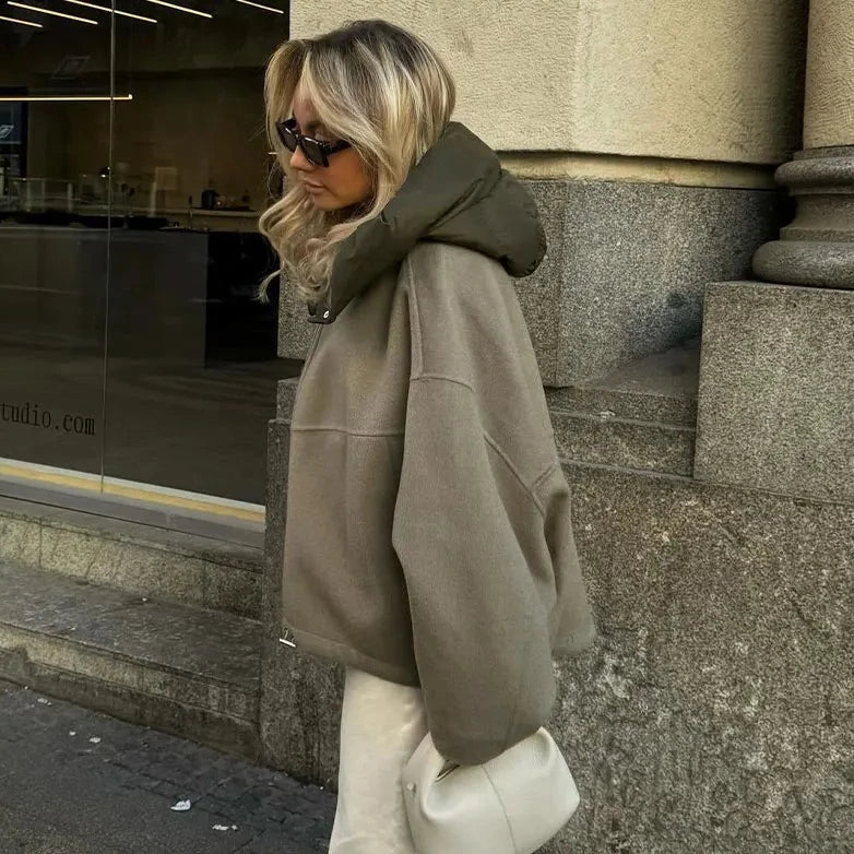 Heather - Lässige lockere Frauen Kapuzenjacke