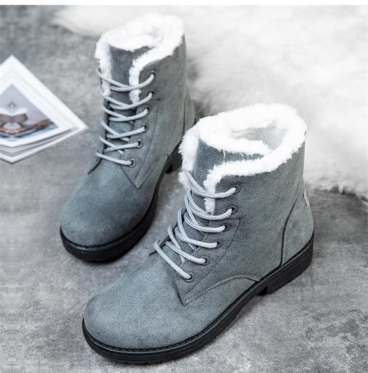Kurzana | Kurze Veter Stiefeletten mit Imitatpelz