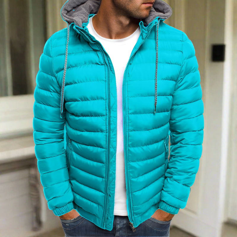 Luca | Steppjacke mit Stil und Abnehmbarer Kapuze für Herren im Winter