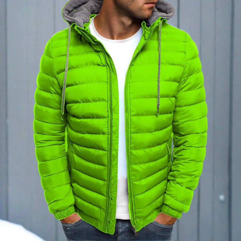 Luca | Steppjacke mit Stil und Abnehmbarer Kapuze für Herren im Winter