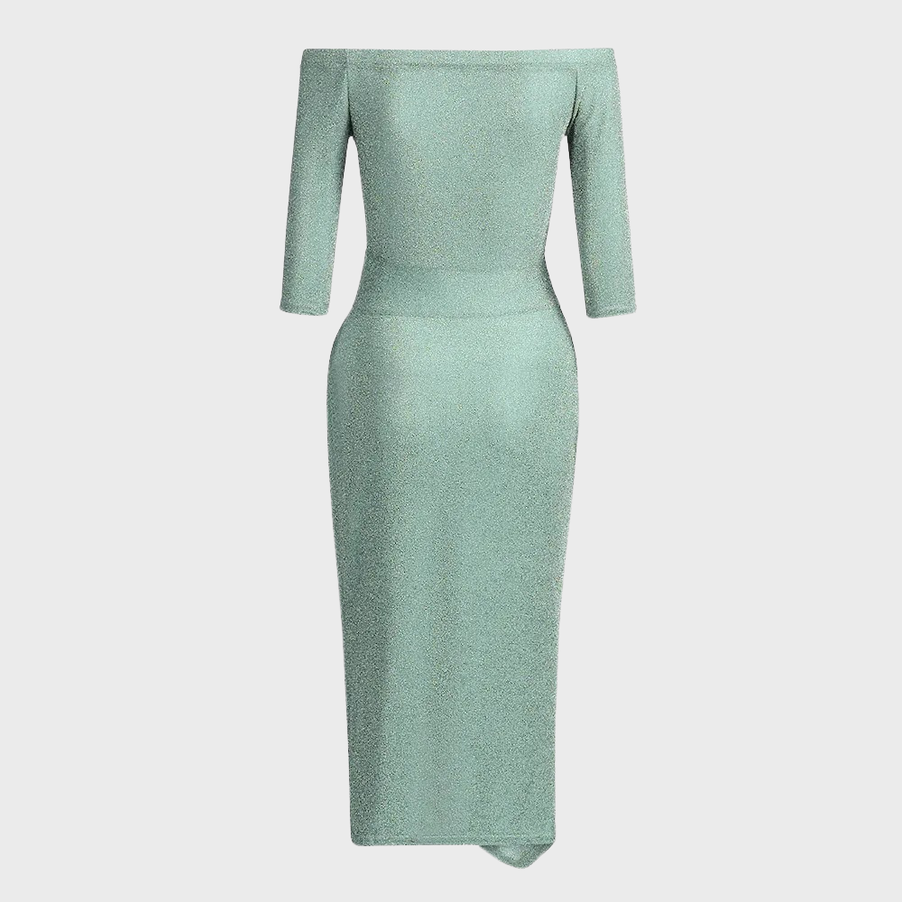 Valentina | Glitzerkleid mit schulterfreiem Design und schimmerndem Stoff für besondere Anlässe