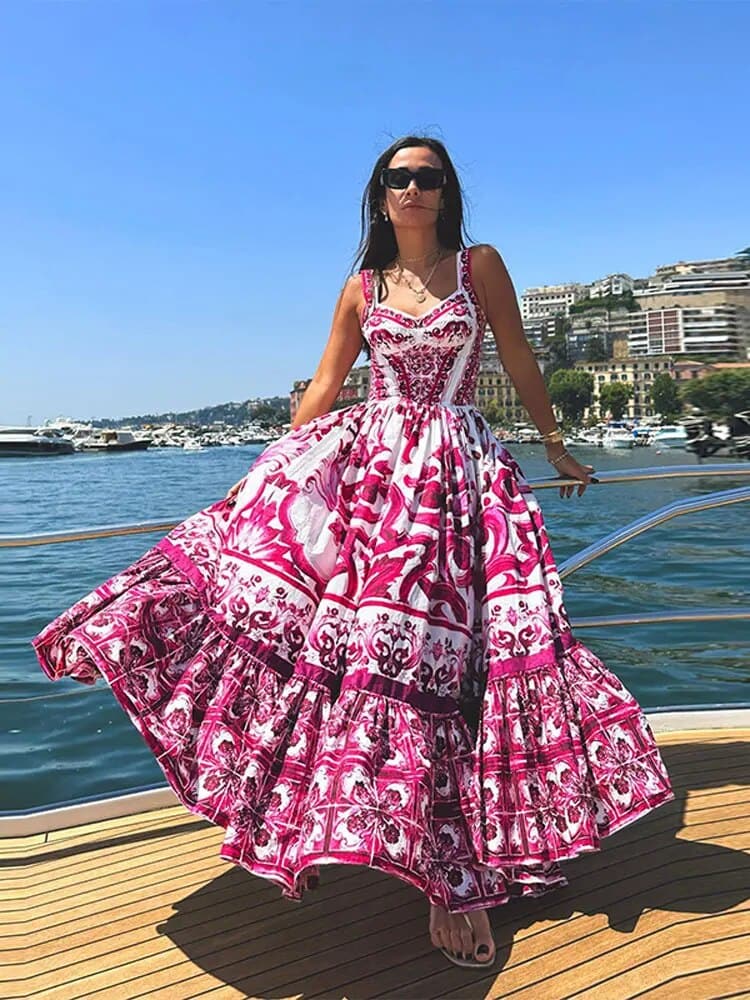 Sienna | Maxikleid mit Fließendem Rock und Eleganter Silhouette für Frauen