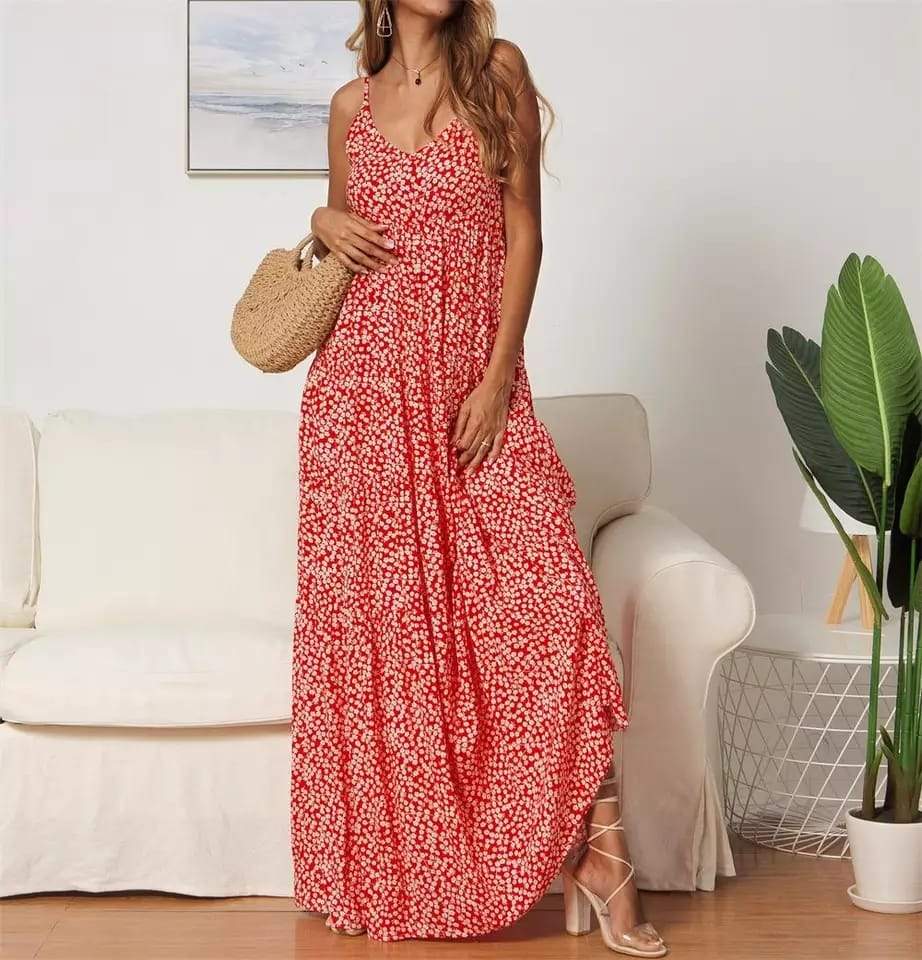Mira | Maxikleid mit Verspielt femininem Schnitt und Elegantem Blumenmuster für Sommertage
