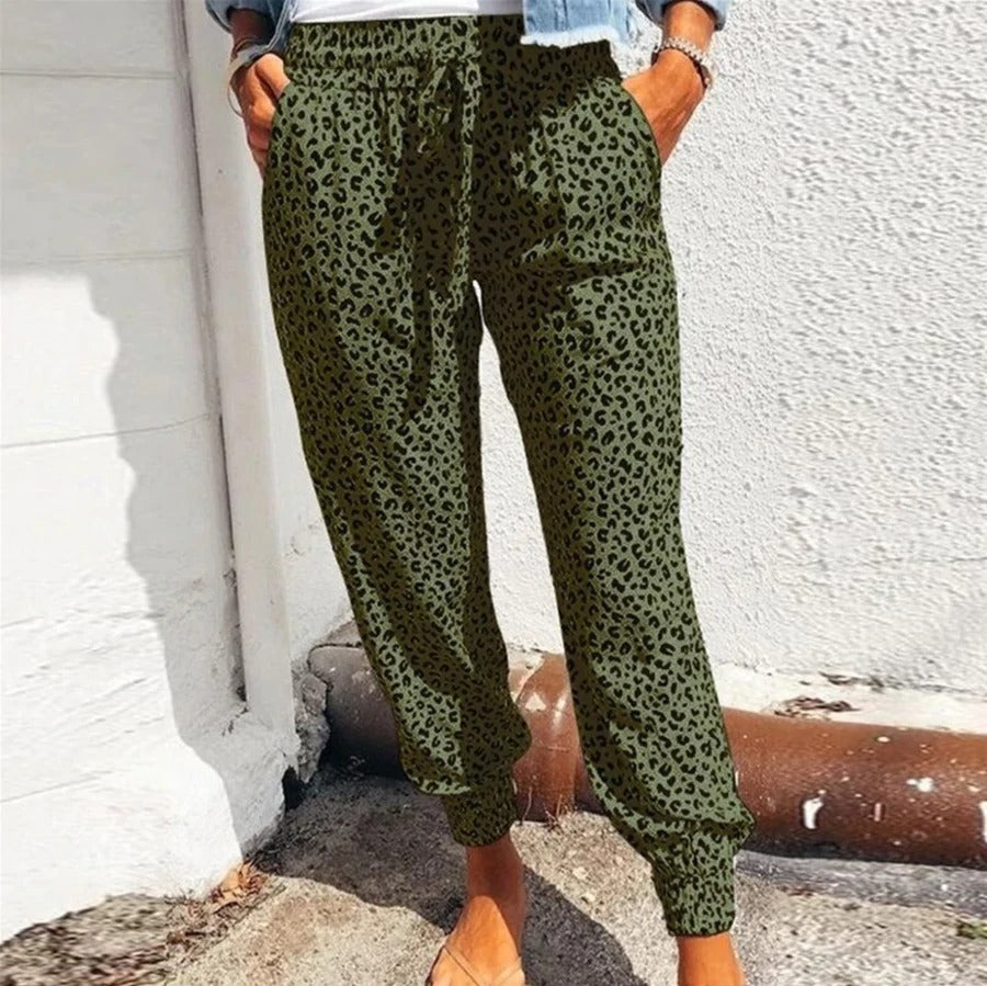 Zara | Hose mit Weitem Bein und Stilvollem Leopardenmuster für Damen