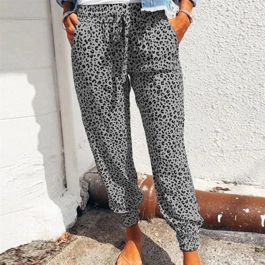 Zara | Hose mit Weitem Bein und Stilvollem Leopardenmuster für Damen