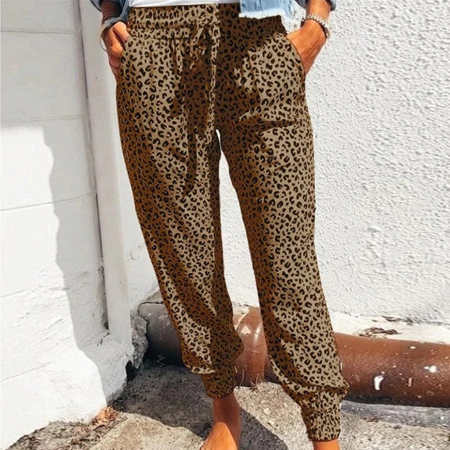 Zara | Hose mit Weitem Bein und Stilvollem Leopardenmuster für Damen