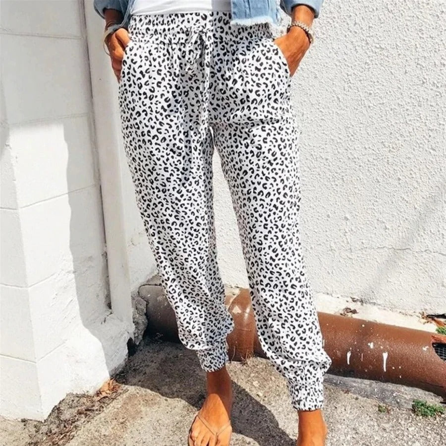 Zara | Hose mit Weitem Bein und Stilvollem Leopardenmuster für Damen