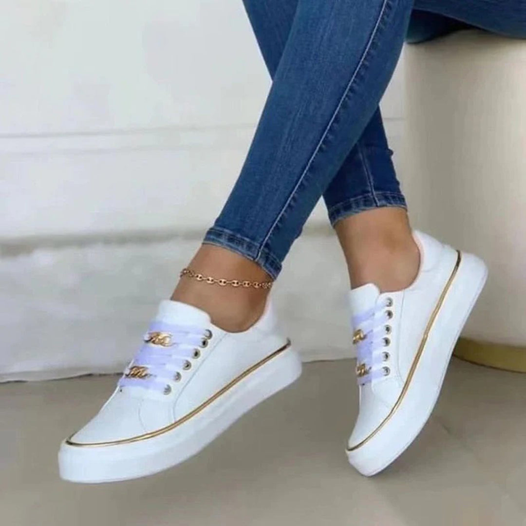 Henley - Damensneaker Schicke Goldakzente