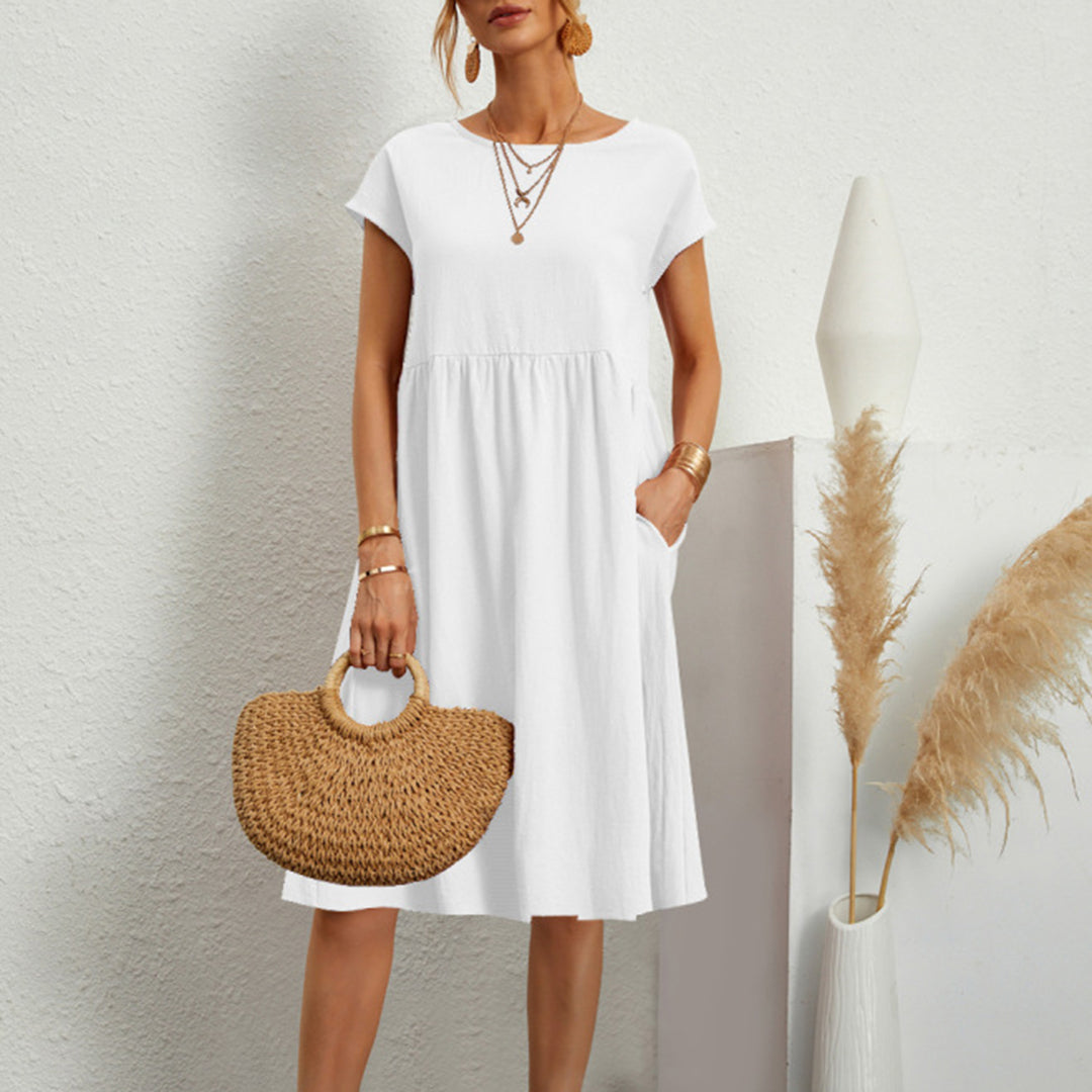 Lia | Sommerkleid mit Leichtem Stoff und Seitentaschen für Frauen