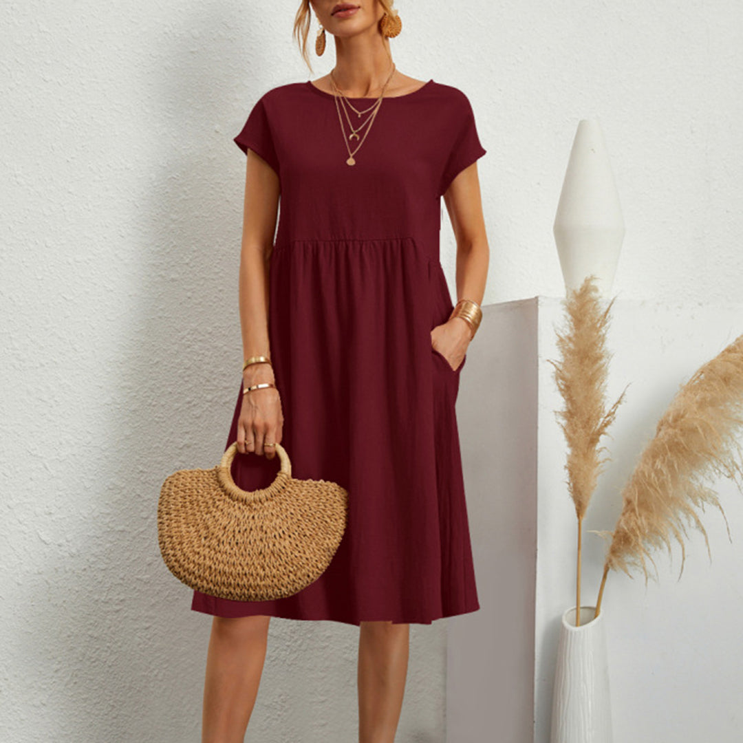Lia | Sommerkleid mit Leichtem Stoff und Seitentaschen für Frauen