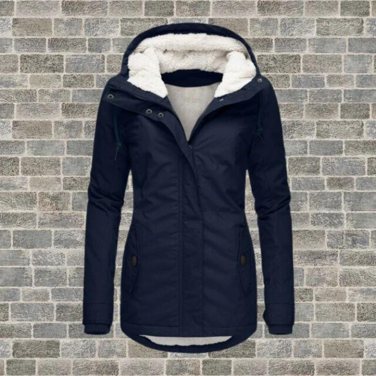 Winter Parka - Pelzgefütterte Shearling Winterjacke für Frauen mit Kapuze