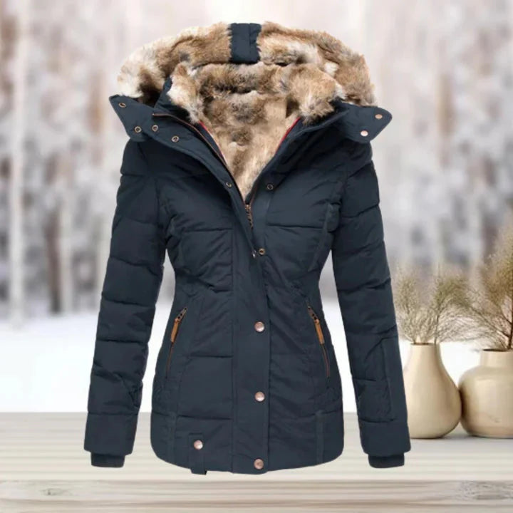 Winterjacke | Pelz | Kapuze | Pufferjacke | Damenjacke