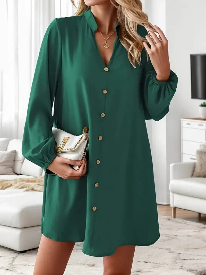 Mira | Hemdkleid mit Eleganter Passform und Langer Ärmeln für Damen
