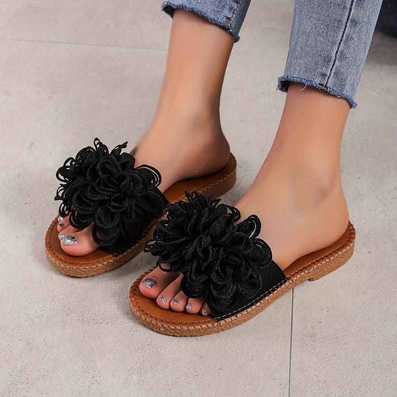 Liora | Slipper mit Floralen Akzenten und Gepolsterter Fußbettung für Damen