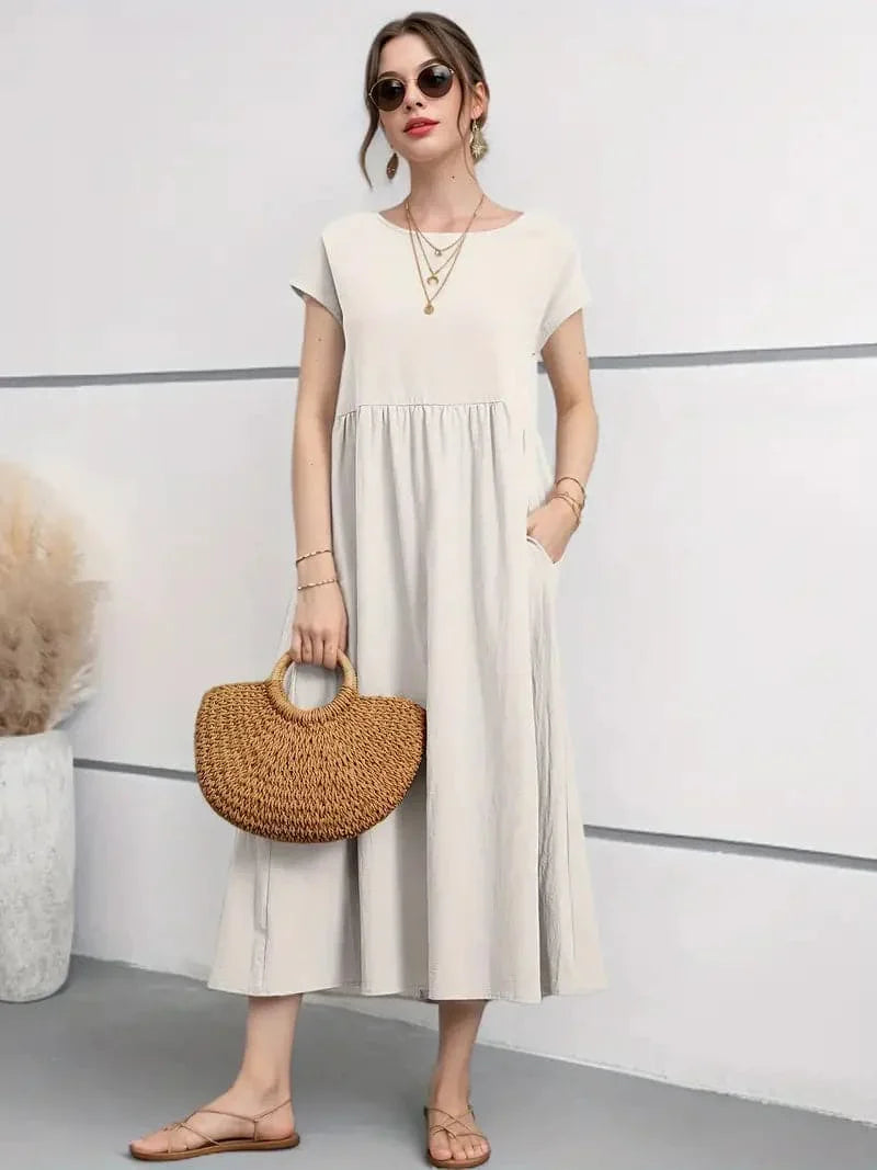 Liana | Midi-Kleid mit Elegantem Schnitt und Atmungsaktivem Stoff für Frauen