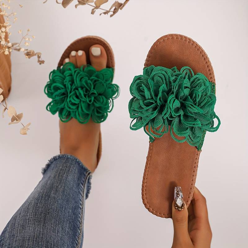 Liora | Slipper mit Floralen Akzenten und Gepolsterter Fußbettung für Damen
