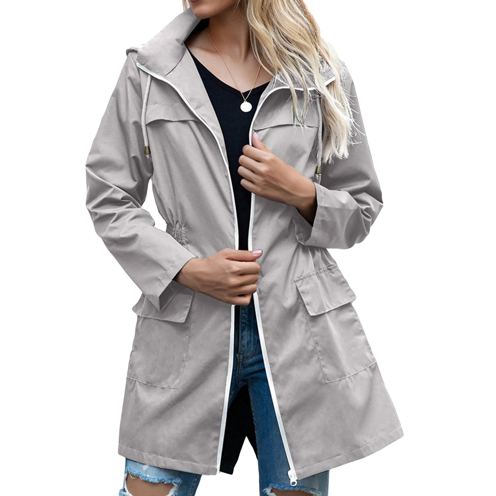 Campbell - Leichte winddichte und wasserdichte lange Sommerjacke