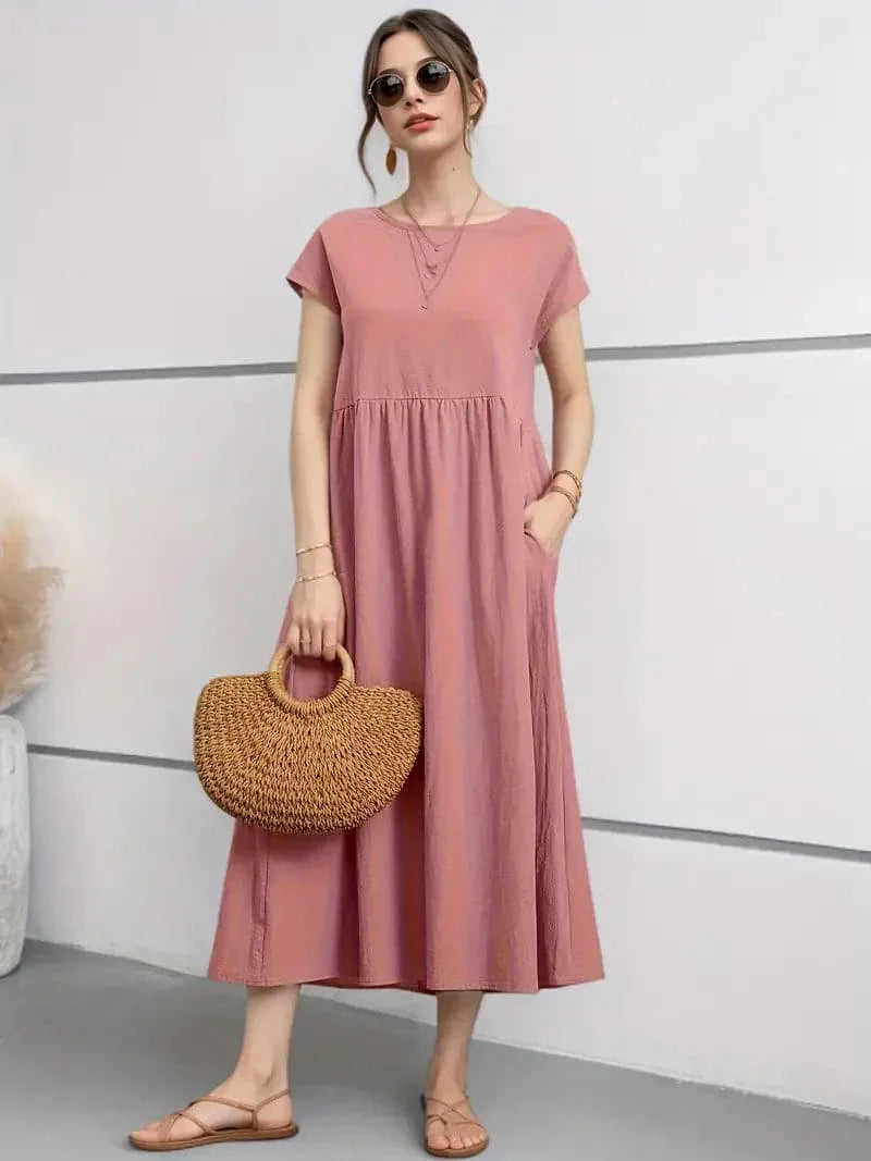 Liana | Midi-Kleid mit Elegantem Schnitt und Atmungsaktivem Stoff für Frauen