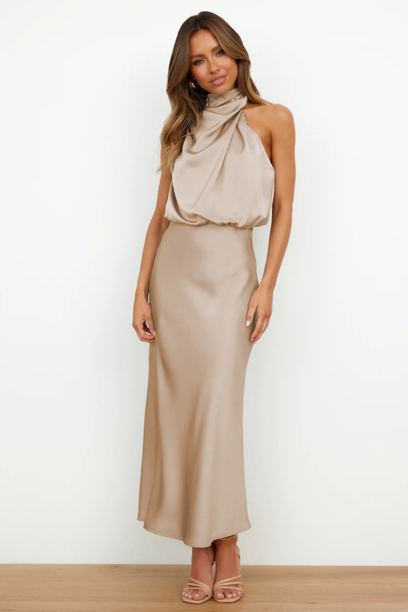Vivienne | Abendkleid mit Luxuriösem Halter-Design und Taillierter Taille für Frauen