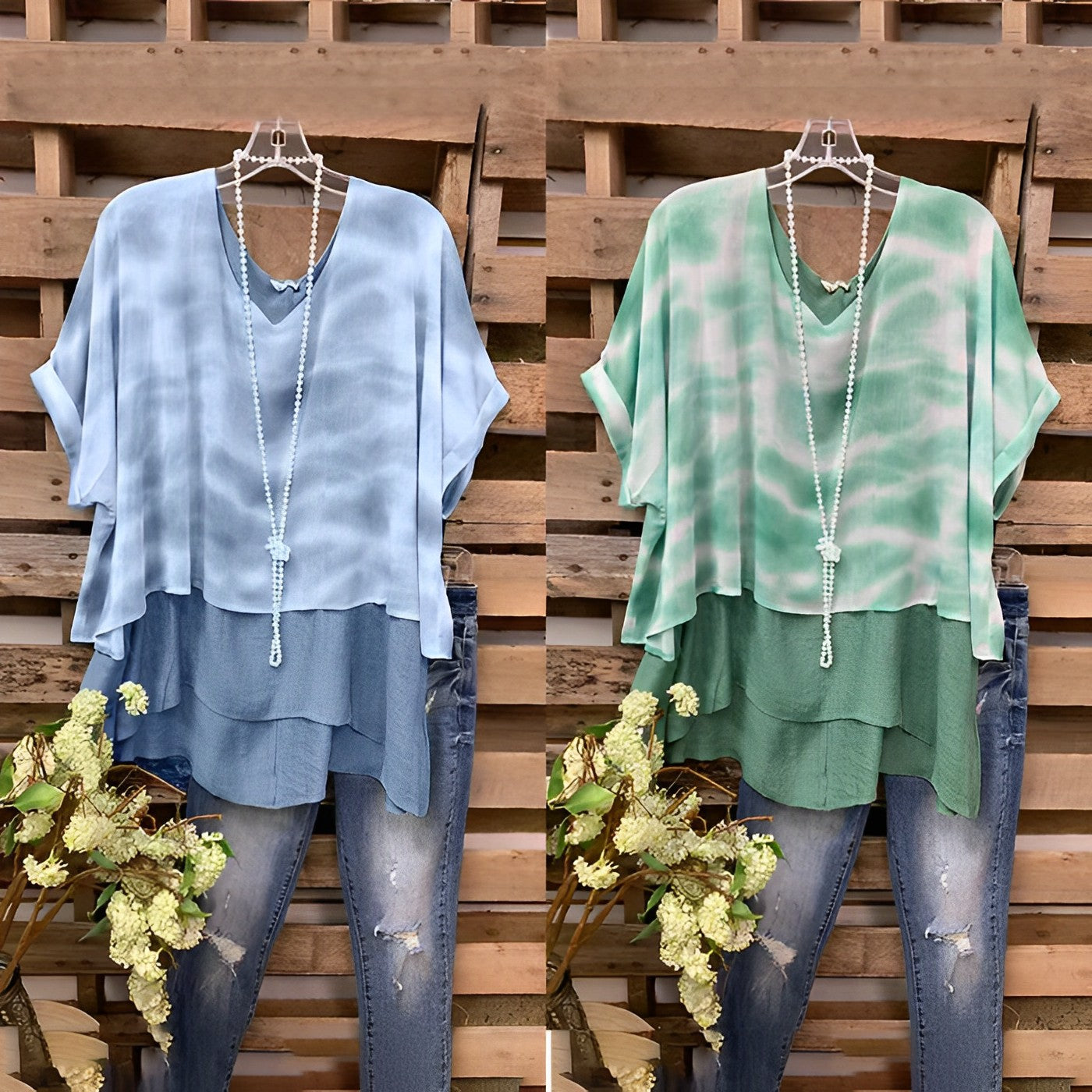 Livia | Bluse mit Fließendem Schnitt und Doppellagiger Konstruktion für Damen