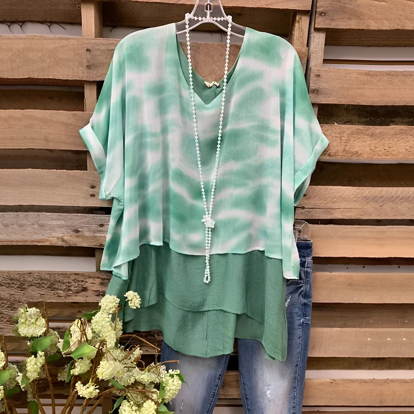 Livia | Bluse mit Fließendem Schnitt und Doppellagiger Konstruktion für Damen
